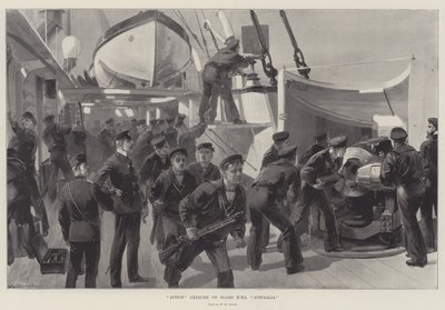 Gemide Aksiyon Tatbikatı HMS Avustralya by William Heysham Overend