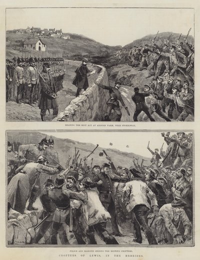 Hebridlerde Lewis Crofters, by William Heysham Overend