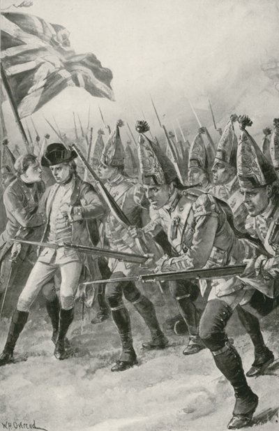 General Wolfe, İbrahim Ovalarında Hücumu Yönetirken Ölümcül Yaralandı by William Heysham Overend