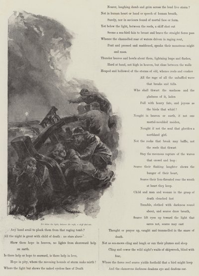 Grace Darling, by A C Swinburne  by William Heysham Overend