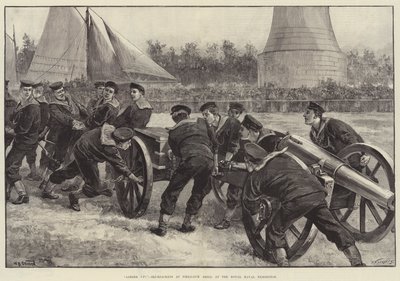 Kalkın! Kraliyet Deniz Sergisinde Field-Gun Tatbikatında Bluejackets by William Heysham Overend