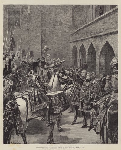 Queen Victoria proclaimed at St James