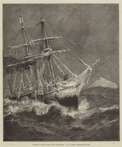 Kuzey Kutbu Seferinin Dönüşü, HMS Uyarısı Homeward Bound by William Heysham Overend