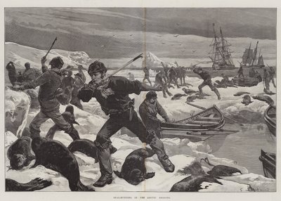 Arktik Bölgelerde Fok Avı by William Heysham Overend