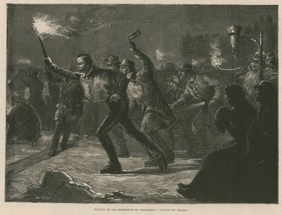 Meşale ışığında Serpantin üzerinde paten (gravür) by William Heysham Overend