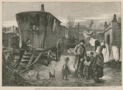 Çingene Yaşamı Eskizleri; Latimer Road, Notting Hill yakınlarında bir kamp yeri (gravür) by William Heysham Overend