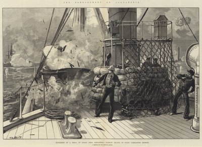 İskenderiye Bombardımanı, HMS Alexandria Gemisinde Bir Merminin Patlaması, Kurmay Komutanı Hosken