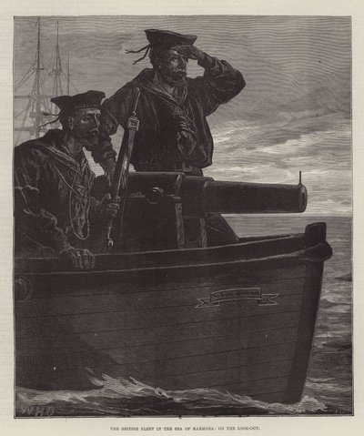 Marmara Denizi'ndeki İngiliz Donanması Gözcülükte by William Heysham Overend