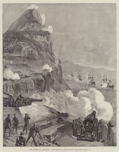 Cebelitarık Savunması, Birleşik Deniz ve Askeri Operasyonlar, 13 Mart by William Heysham Overend