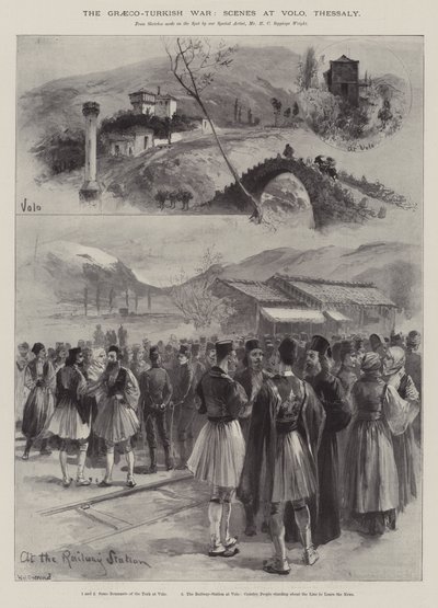 Yunan-Türk Savaşı, Volo'dan Sahneler, Teselya by William Heysham Overend