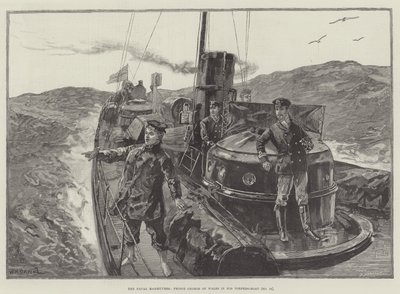 Donanma Manevraları, Galler Prensi George, Torpido Botuyla (No 79) by William Heysham Overend