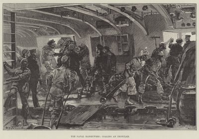 Donanma Manevraları, bir Zırhlı Kömürü by William Heysham Overend