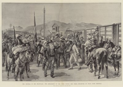 Transvaal'daki Sorun, Boer Kuvvetlerinin Dağıtılması ve Pretoria'dan Trenle Ayrılmaları by William Heysham Overend