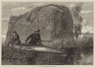 Yaban Ördeği Çekimi, Batı İrlanda gravürü by William Heysham Overend