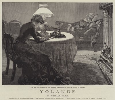 Yolande, William Black by William Heysham Overend