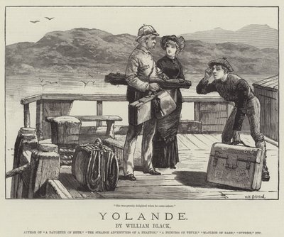 Yolande, William Black by William Heysham Overend
