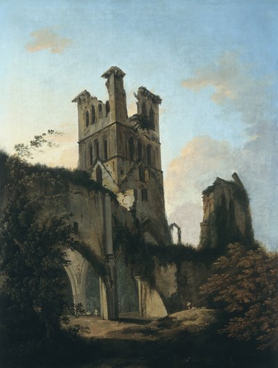 Llanthony Manastırı Harabeleri (tuval üzerine yağlıboya) by William Hodges