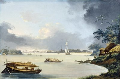Kalküta manzarası, 1790 dolayları (tuval üzerine yağlı boya) by William Hodges