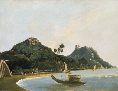 Owharre [Fare] limanının bir kısmının görünümü, Huahine adası by William Hodges
