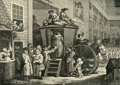 Bir Country Inn Yard, 1747, 1925. by William Hogarth