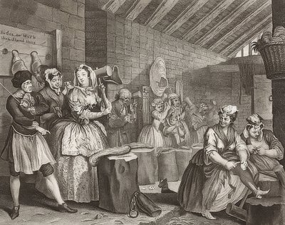 Bir Fahişenin Gelişimi / Bir Fahişenin Yolu, Sayfa 4: Im Zuchthaus. 1732 by William Hogarth