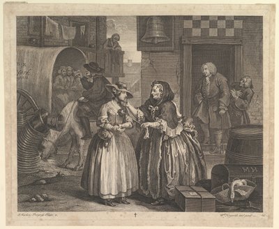 A Harlots Progress, Levha 1, Nisan 1732. by William Hogarth