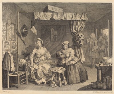 Bir Fahişenin İlerlemesi: pl.3 by William Hogarth