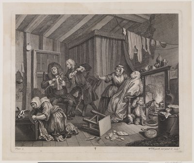 Bir Fahişenin İlerlemesi, plaka 5 by William Hogarth