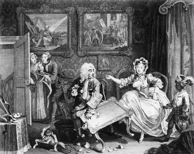 Bir Fahişenin İlerlemesi, levha II, Yahudi Koruyucusu ile Kavgalar by William Hogarth