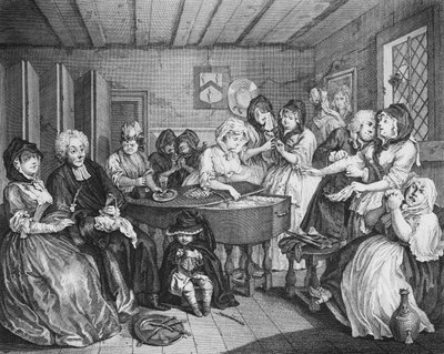 Bir Fahişenin İlerlemesi, levha VI, Cenaze by William Hogarth