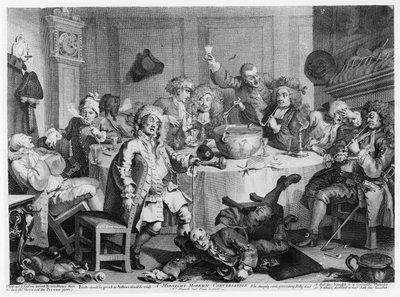 Bir Gece Yarısı Modern Sohbeti by William Hogarth