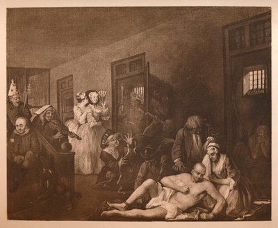 Bir Rakes İlerlemesi - 8: Deli Ev, 1733. by William Hogarth