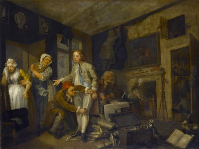 Bir Rake'in İlerlemesi I: Malikânesini Ele Geçiren Rake, 1733 by William Hogarth