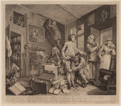 Bir Tırmık İlerlemesi, Plaka 1 by William Hogarth