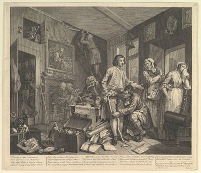 A Rakes Progress, Levha 1, 25 Haziran 1735. by William Hogarth