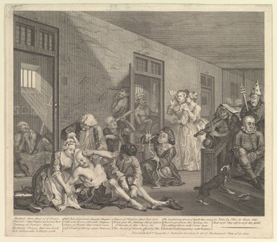 A Rakes Progress, Levha 8, 25 Haziran 1735. by William Hogarth