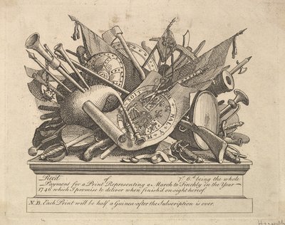 Silah, Müzik Aletleri vb., Mart 1749-50. by William Hogarth