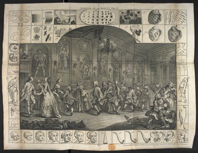 Çok sayıda insan dans ediyor by William Hogarth
