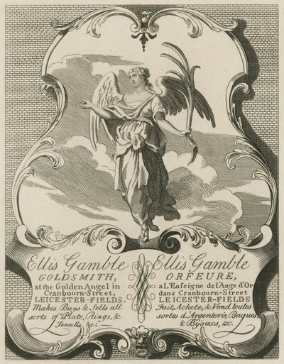 Ellis Gamble, Goldsmith için reklam by William Hogarth