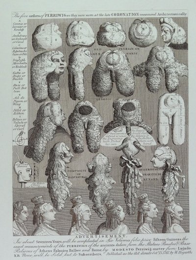 Peruk reklamı by William Hogarth