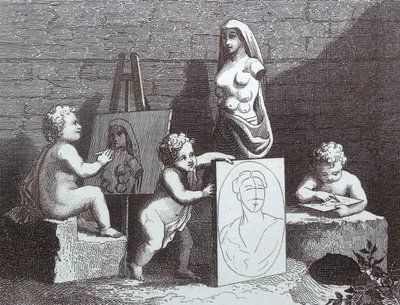 Doğayı gözetleyen oğlanlar by William Hogarth