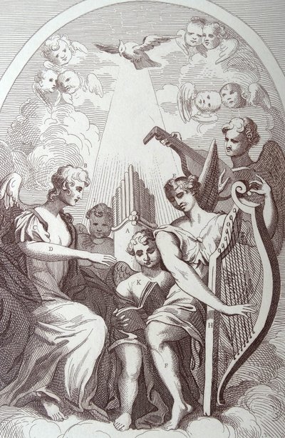 St Clement Danes'teki Kent Altarpiece'inde Burlesque by William Hogarth