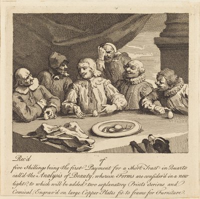 Kolomb Yumurtayı Kırıyor by William Hogarth