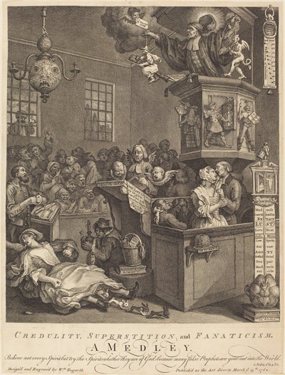 Saflık, Batıl İnanç ve Fanatizm by William Hogarth