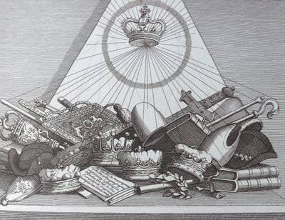 Taç, Mitres, Maces, vb by William Hogarth