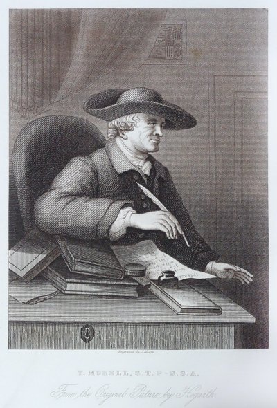 T. Morell'in William Hogarth tarafından gravürü by William Hogarth