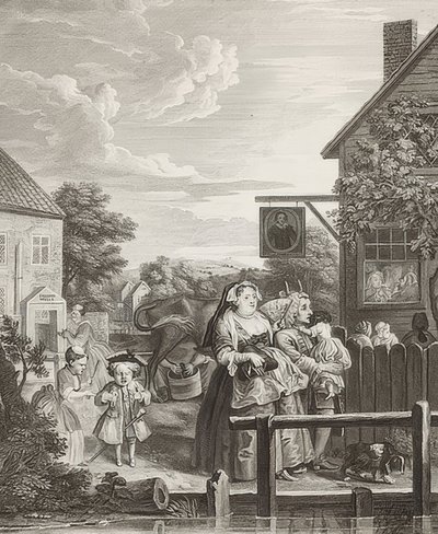 Akşam / akşam. Gönderen: Günün Dört Saati / Günün dört saati. 1738 by William Hogarth