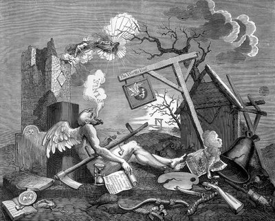 Finis; ya da Kuyruk Parçası - William Hogarth tarafından The Bathos by William Hogarth