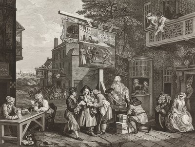 Bir Seçimin Dört Baskısı / Genel Seçimler. Sayfa 2: Oylar için Kanama. 1757 by William Hogarth