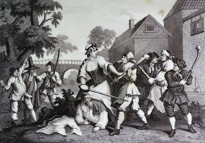 Samuel Butler'ın 'Hudibras' adlı eserinin ön kapağı by William Hogarth